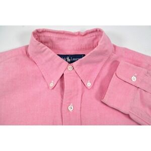 Vintage Ralph Lauren Pink Shirt  Men's 16‎ / 33  Long Sleeve Button Front